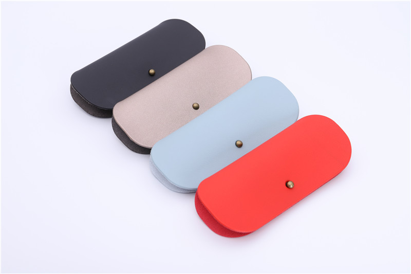 Simple Genuine leather Sunglasses case