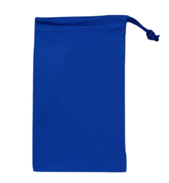 Blue single string Microfiber Bag