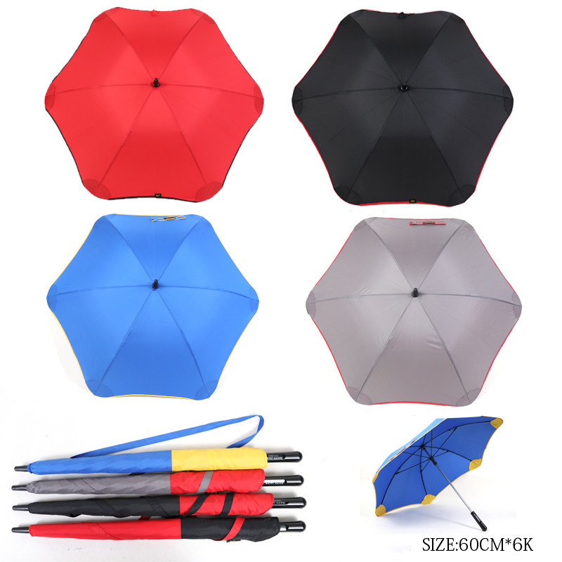 fancy color 6 panel umbrella