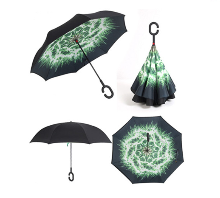 sublimation waterproof reverse inverted umbrella