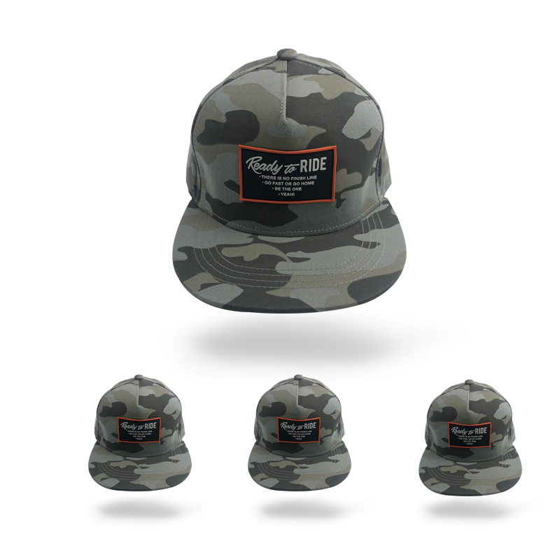 Camo snapback cap